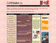 Tablet Screenshot of giftfinder.ca